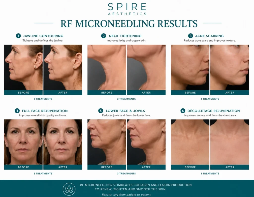 RF Microneedling Skin tightening Orrell results